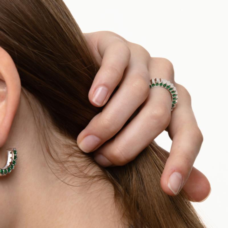 J.Gracelet Solar Circle Emerald Ring ( S925 )