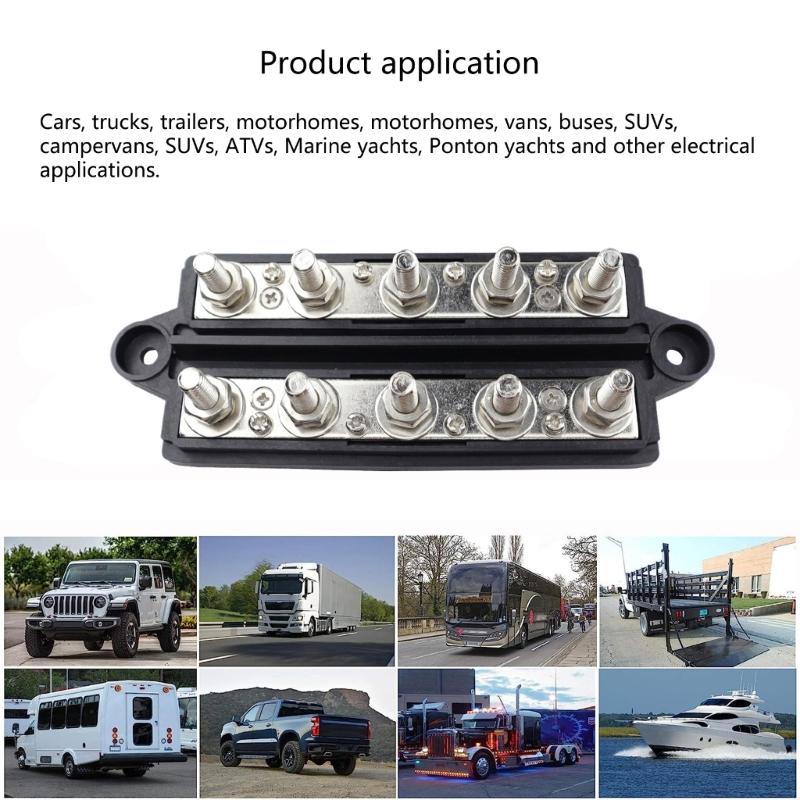 Waterproof Terminal Bus  Wiring Stud Battery Junction Block Power Distribution for Car Marine Caravans Terminal Block