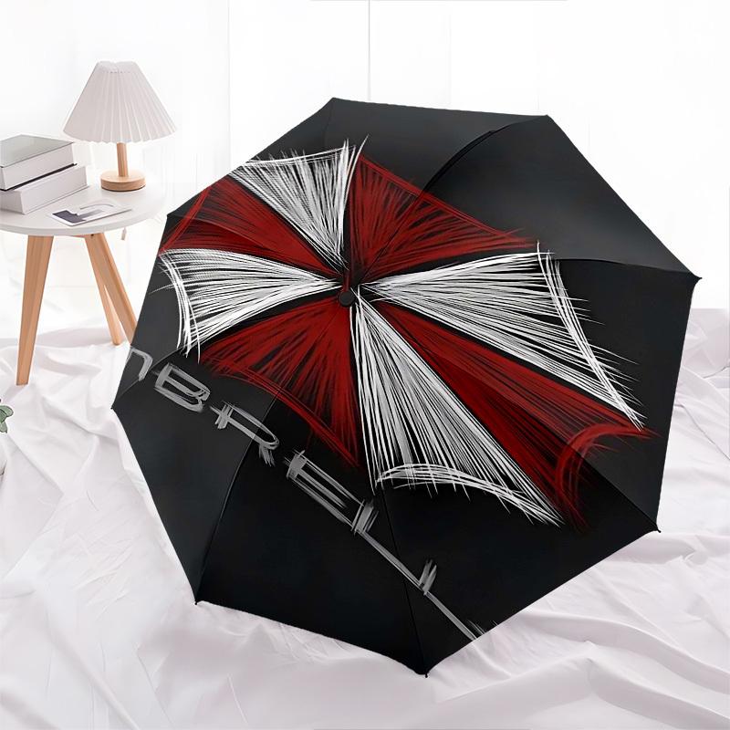 1pc Umbrella Corporation Portable Fold- Design, 8 Ribs, Reliable Performance, with Automatic Open/close10130