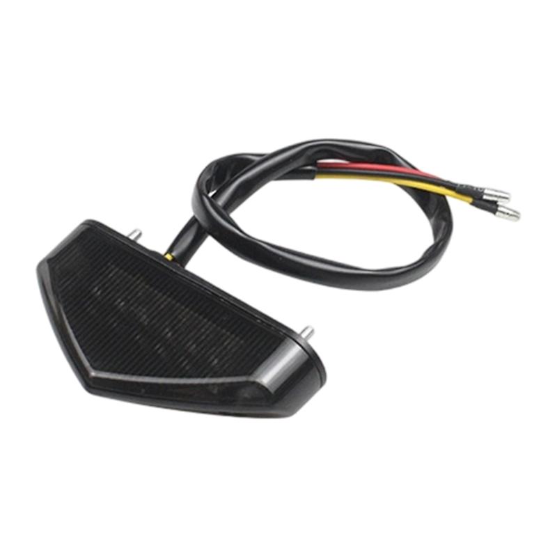 Universal Motorcycle Mudguard Tail Light ABS Triangle Design Enhances Visibility For Night Riding And Complex Road Conditions