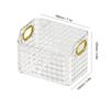 Desk Storage ABS Small Organizer Bin PET Multipurpose Fridge Organizer Bin Stackable Luxurious Cabinet Storage Bin Bathroom