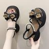 Chaussures pour femme Plateforme Fleur Perle Nœud Sandales pour Femmes Petit Prix PVC Ventes Confort en Promotion Été 2026 Confortables Offres Tendance