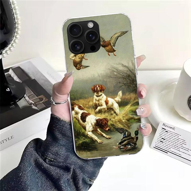 Hunter Hund Jakt Mjukt Telefonfodral För IPhone 11 17 Air 16E 16 Pro Max 15 + 14 Plus 13 Mini 12 Apple 7 SE 8 Fundas Coque 11 17 A
