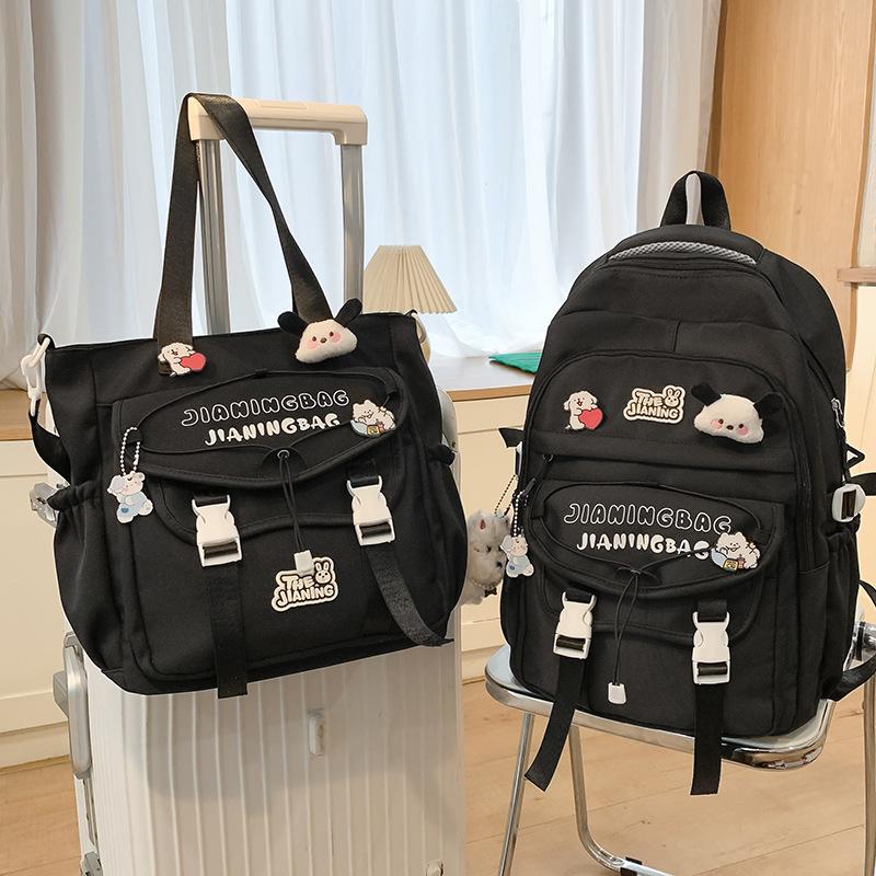 Schoolbags Children Elementary School Girls Junior High School College Students Two Piece Set of Large Capacity Backpacks