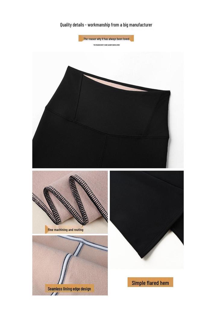 Women's Spring 2026 High-Waisted Micro-Flared Shark Skin Yoga Pants: Petite, Butt-Lifting, Slimming.