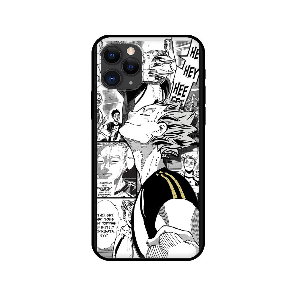 Husă tpu neagră pentru iphone 5 5s se 2020 6 6s 7 8 plus x 10 XR XS 11 12 mini pro MAX copertă spate Haikyuu bokuto koutarou