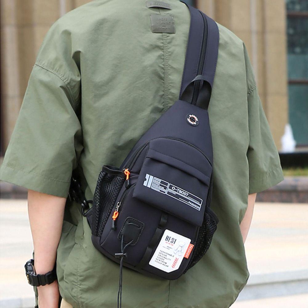 Adjustable Strap Men Chest Bag Oxford Men Crossbody Bag Fashion Sling Backpack  Women