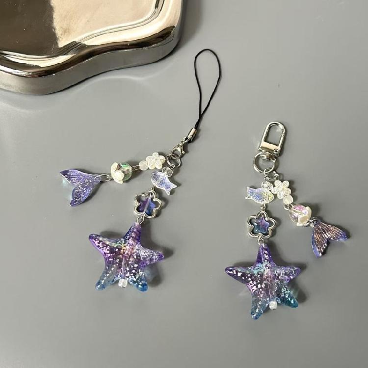 Artistics Mermaids Charm Acrylic Phone Lanyard Portable Keychain With Intricate Designs SturdyEveryday Use