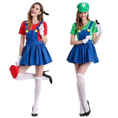 Halloween Cosplay Anime Costume Game Mary Cosplay Costume Play Overalls Parent-child Costume