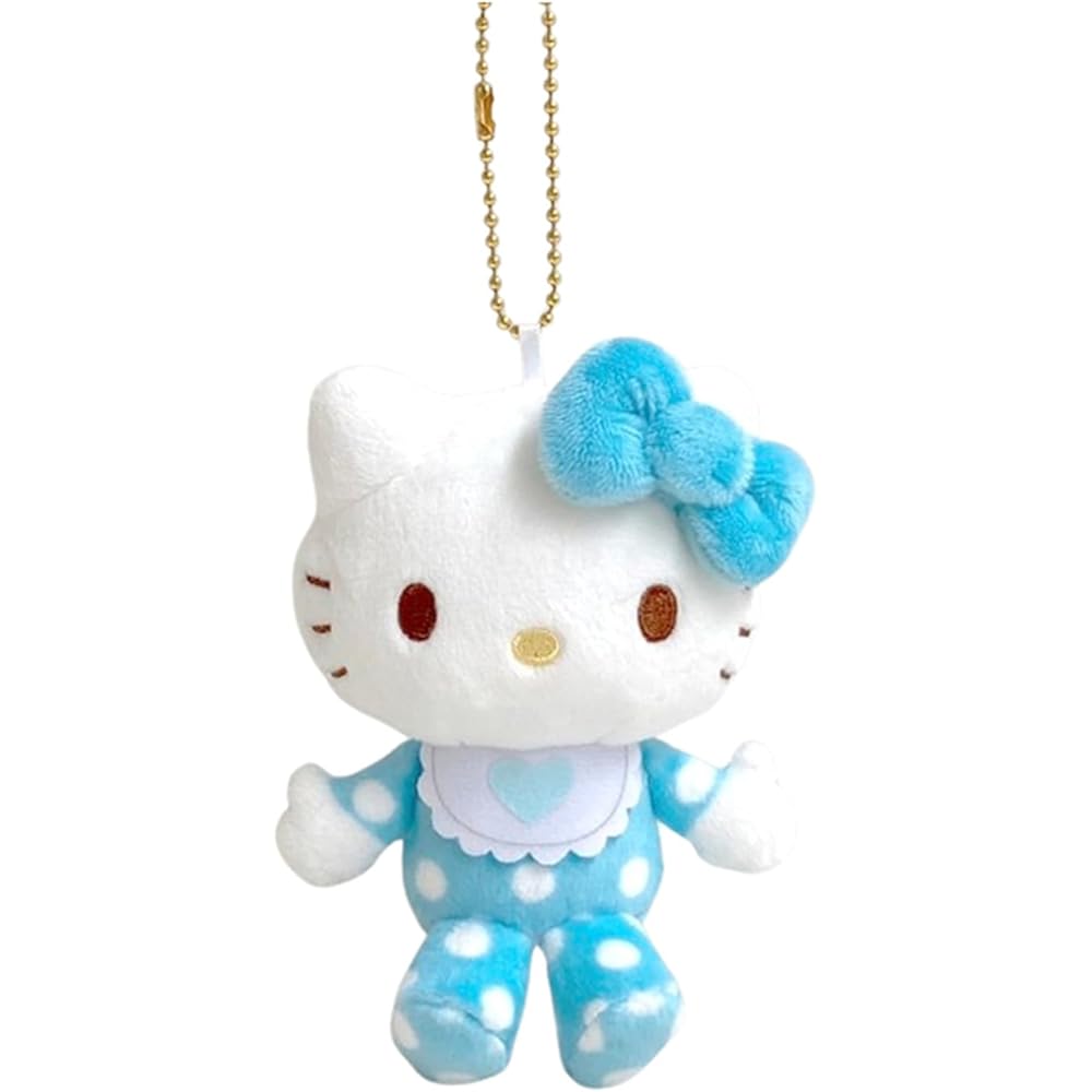 Nakajima Corporation Hello Kitty Baby Mascot Collection Blue 10x8.5x4.5cm Plush Toy
