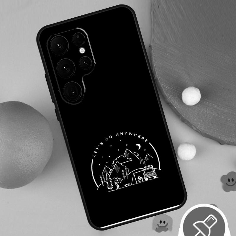 

Camping Mountain Phone Case For Samsung Galaxy S25 Ultra S23 S22 S21 Ultra S9 S10 S20 Plus S24 FE Funda Cover Galaxy S21Ultra