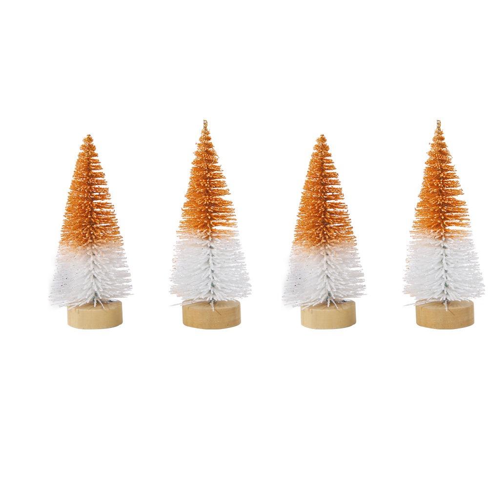4pcs Plastic Mini Christmas Tree Gradient Artificial Xmas Pine Tree  Party Favors