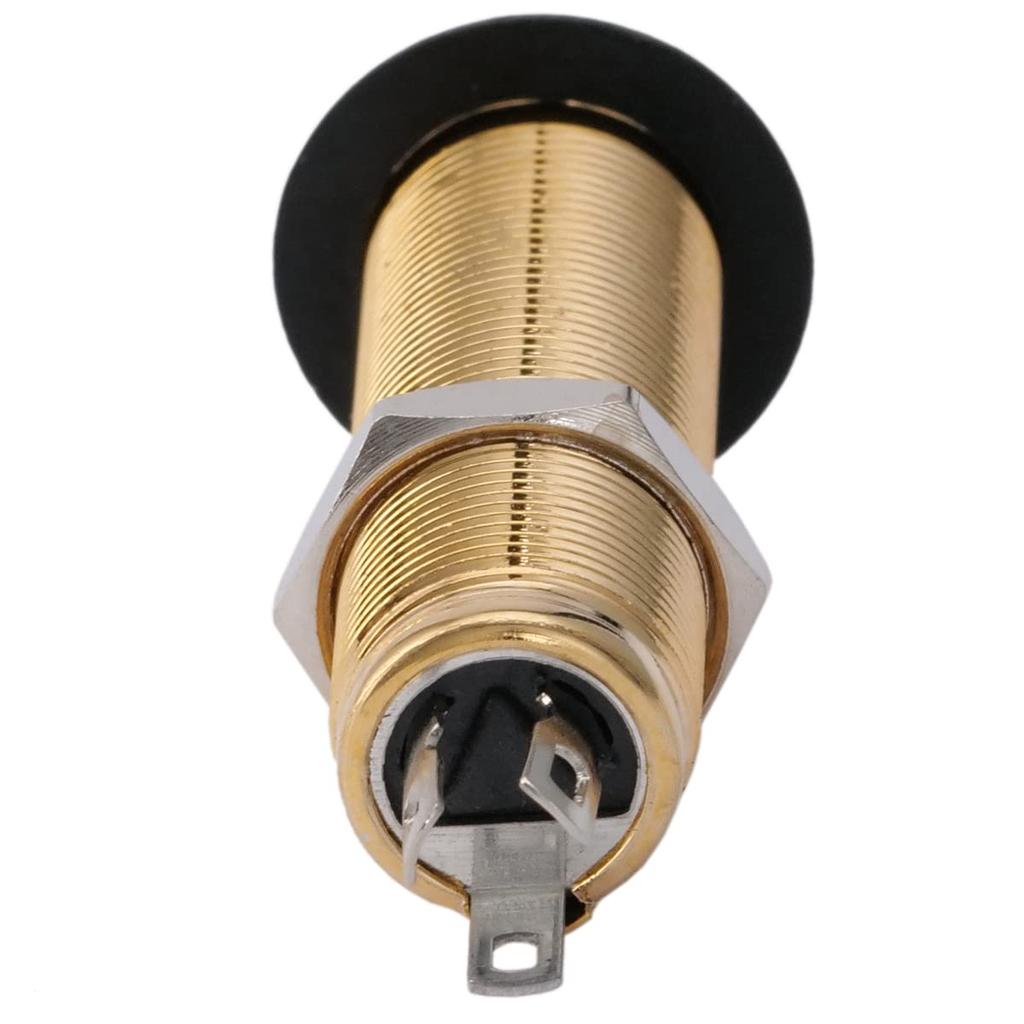 Musiclily Pro mm Cylinder Type Mono Jack for Electric Gold 6.35 Guitar/Bass,