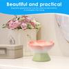 Flower Shape Pet Bowl Ceramic Raised Slow Feeder Dog Bowl 15 Degree Tilted Cat Bowl Cute 150ml Pet Water Dispenser Pet Supplies