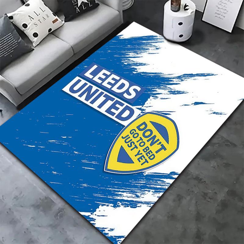 Leeds United Teppich für Wohnzimmer Schlafzimmer Zuhause Sofadekoration, Kinder Spiel rutschfeste Bodenmatte