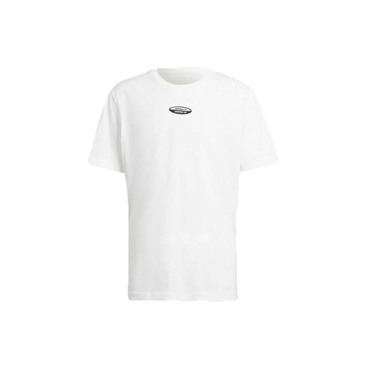 adidas originals SS22 Casual Back Printing Round Neck Short Sleeve White Men s HC2776 M
