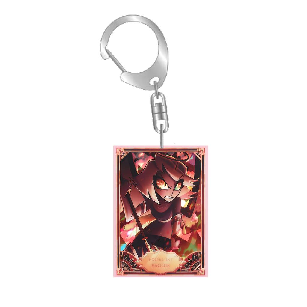 Anime Cartoons Acrylic Key Chain for Abel Peppermint 3 Vees Alastor Fat Nuggets Card Key Buckle Self-Made Student Bag Pendant