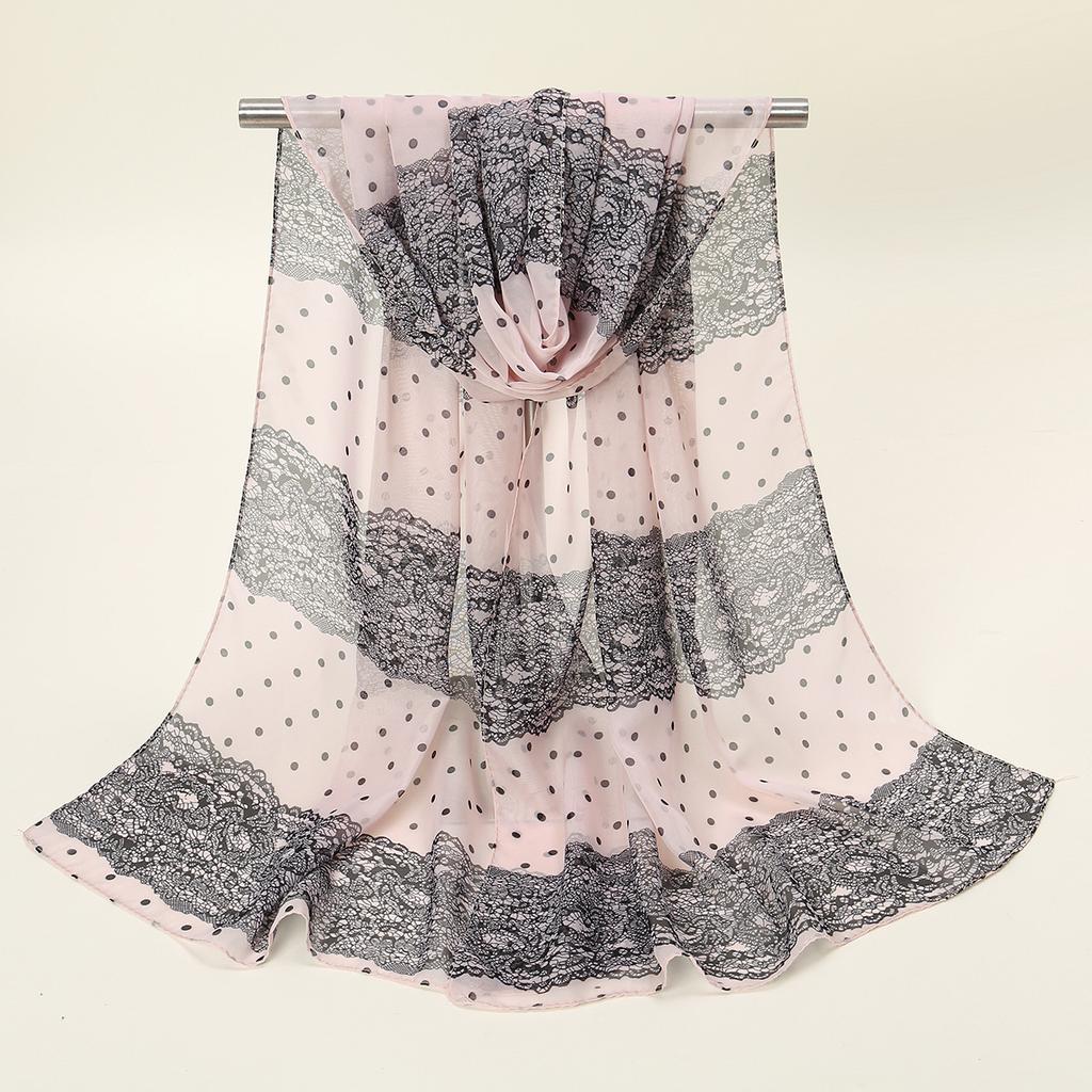 New Chiffon Printed Sun Protection Beach Scarf Scarf Thin Women's Versatile Chiffon Fresh Neck Scarf