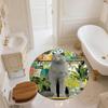 Plant Cat,Round Area Rug,Carpet Rug for Living Room Bedroom Sofa Playroom Decor,Non-slip Floor Mat