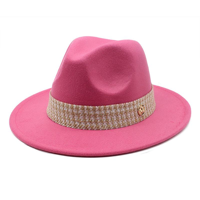 Woolen Hat Top Hat Jazz Hat Bow M Standard Woolen Hat