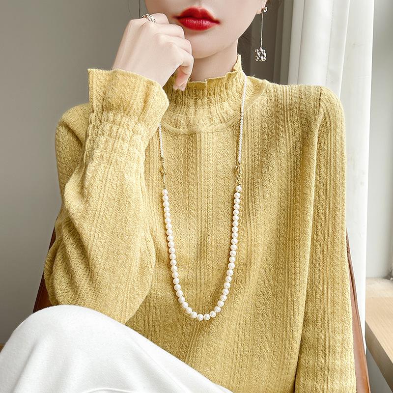 Women S Half Turtleneck Long Sleeve Pullover Top For Commute Casual Wear