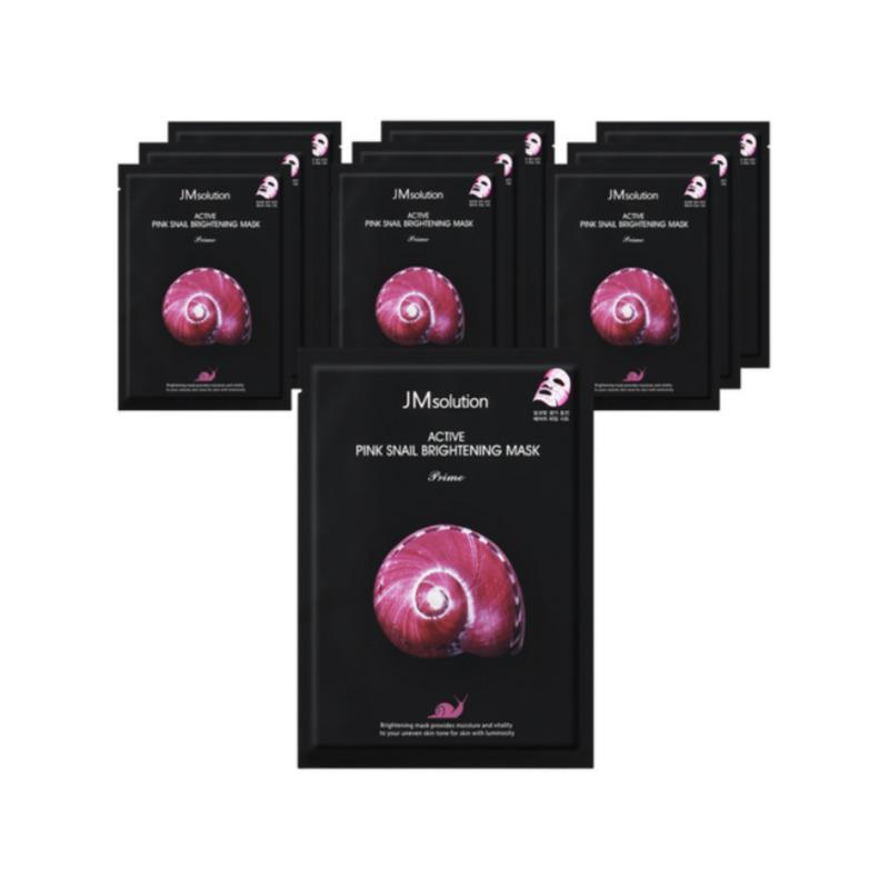 JMsolution Active Pink Snail Brightening Mask Prime 30ml (10 Sheets)
