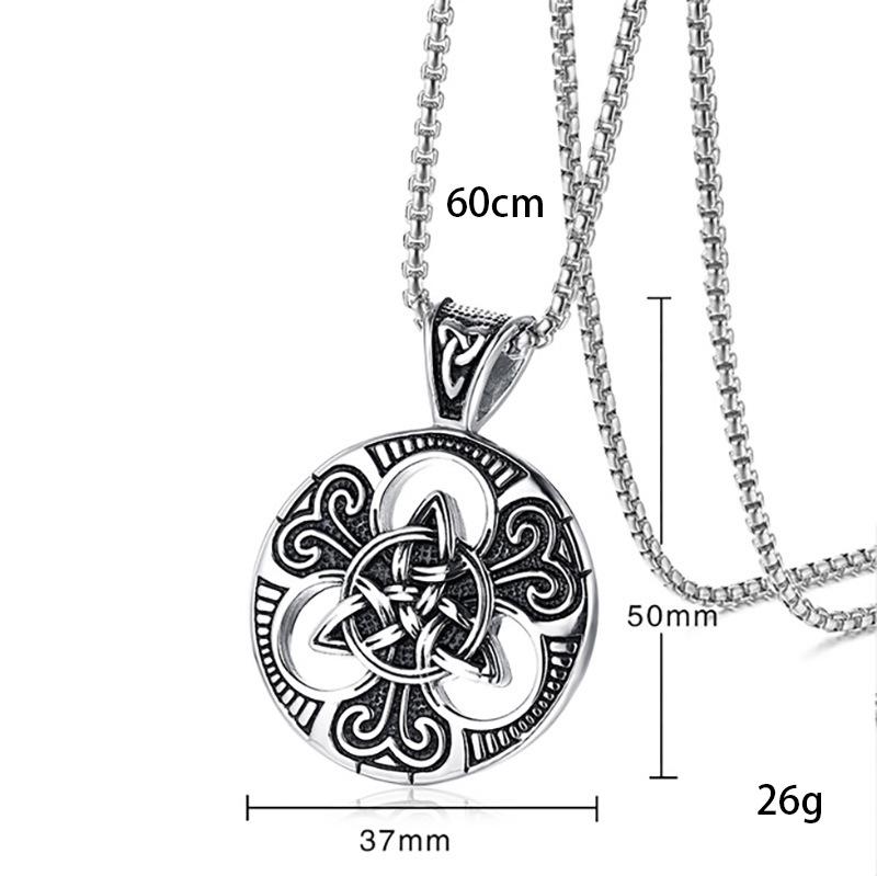 European Retro Punk Claddagh Pendant Necklace for Men