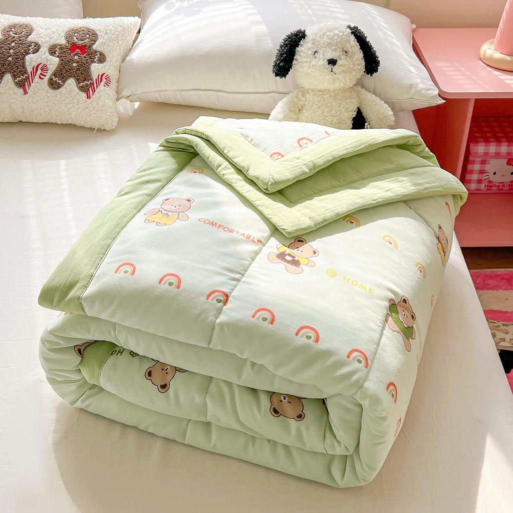 2026 Soft Washed Cotton Summer Quilt - Lightweight, Washable Air Conditioning Blanket