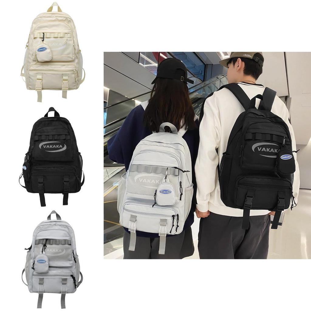 Letter Trendy Koreanstyle Nylon Backpack With Large Capacity For School And Casual Outings