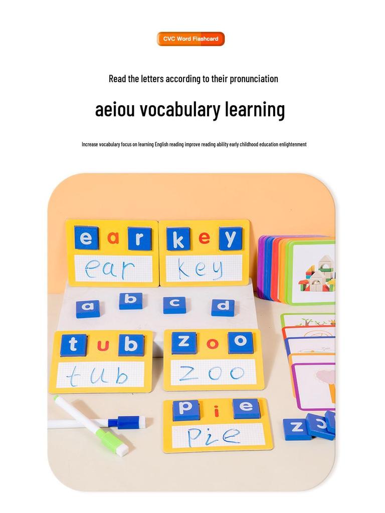 Alphabet and CVC Word Building Phonics Game for Kindergarten Early Learning