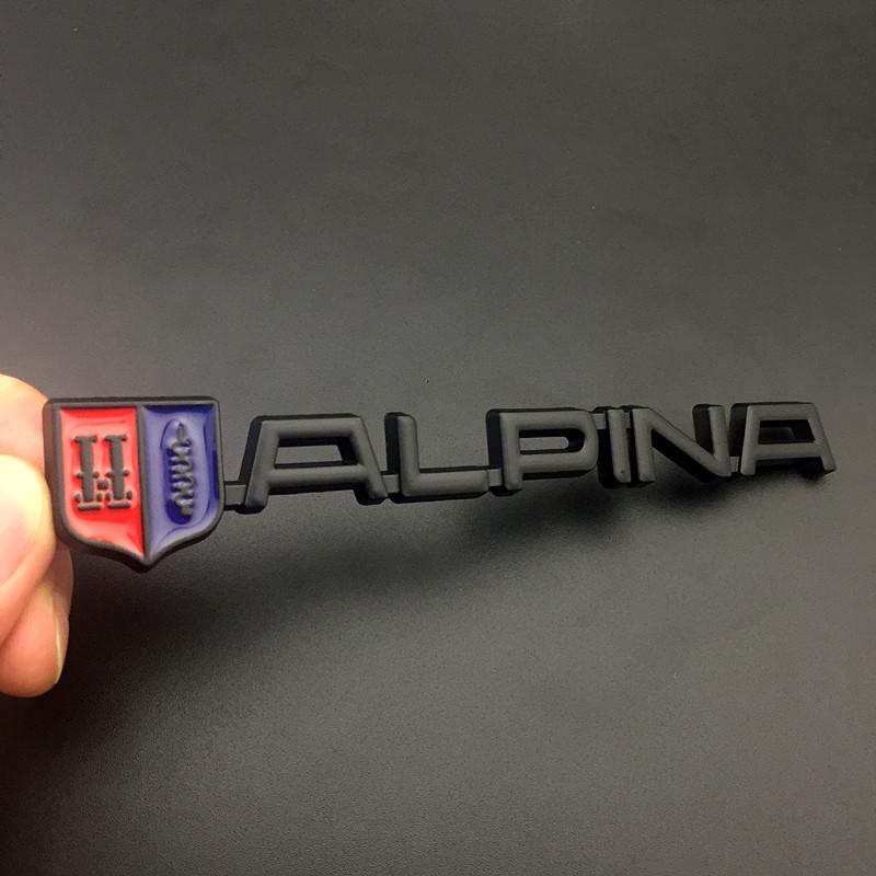 Alpina Auto Metall Logo Plakette: Heck-, Seiten- oder Karosseriedekoraufkleber