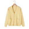 Japanese Style V-Neck Long Sleeve Knit Cardigan - Solid Color Academy Uniform