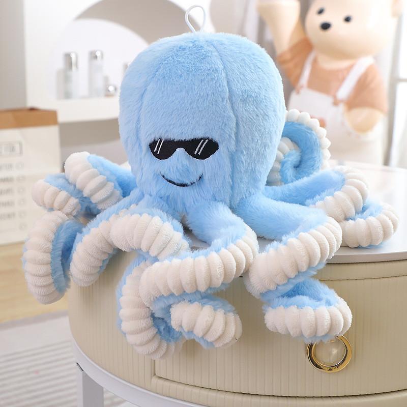 Octopus Face Smiling Plush Toy Stuffed Doll Bedroom Decoration Cute Kids Gift