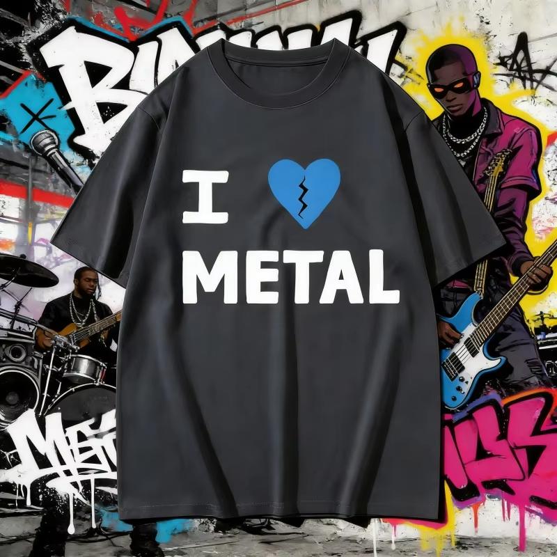 

Best Famous Elliott Smith I Love Metal Same Style Graphic Print T-shirts Men Women Vintage Oversized Tshirt Men s Cotton T-Shirt S разноцветный