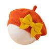 Bébé Doux Grande Fleur Beret Tricoté Chapeau Chaud Mignon Enfants Bonnet Casquette Quotidien