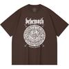230 g/m² 100% katoenen heavy metal T-shirt met rockband- en popmuziekprint, unisex T-shirt van zwaar katoen.