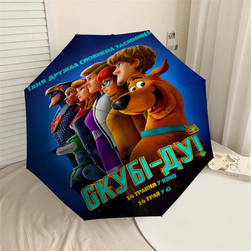 

1pc Scooby-Doo Mystery Automatic Open/Close Umbrella Compact Folding Umbrella with 8-Rib Shaft lightweight esign, for Women/Men1239A
