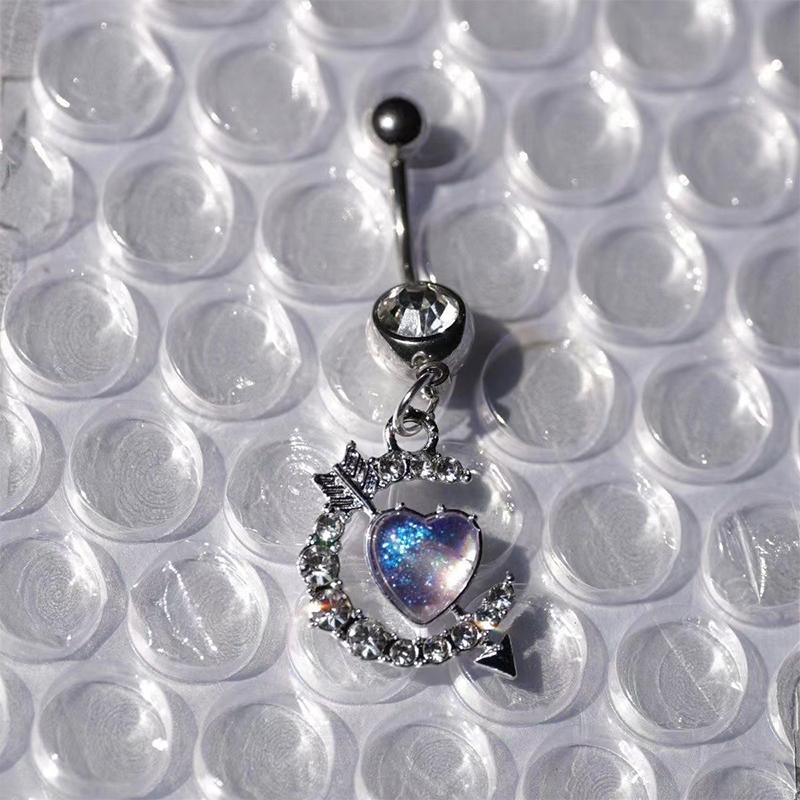 

Красочные циркониевые кольца для пирсинга пупка из нержавеющей стали в виде бабочки и сердца для женщин, сексуальные украшения для тела, подарок