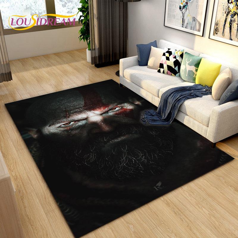 Game God of War Gamers  Area Rug Large,Carpet Rug for Living Room Bedroom Sofa Doormat Decoration,Kids Play  Non-slip Floor Mat