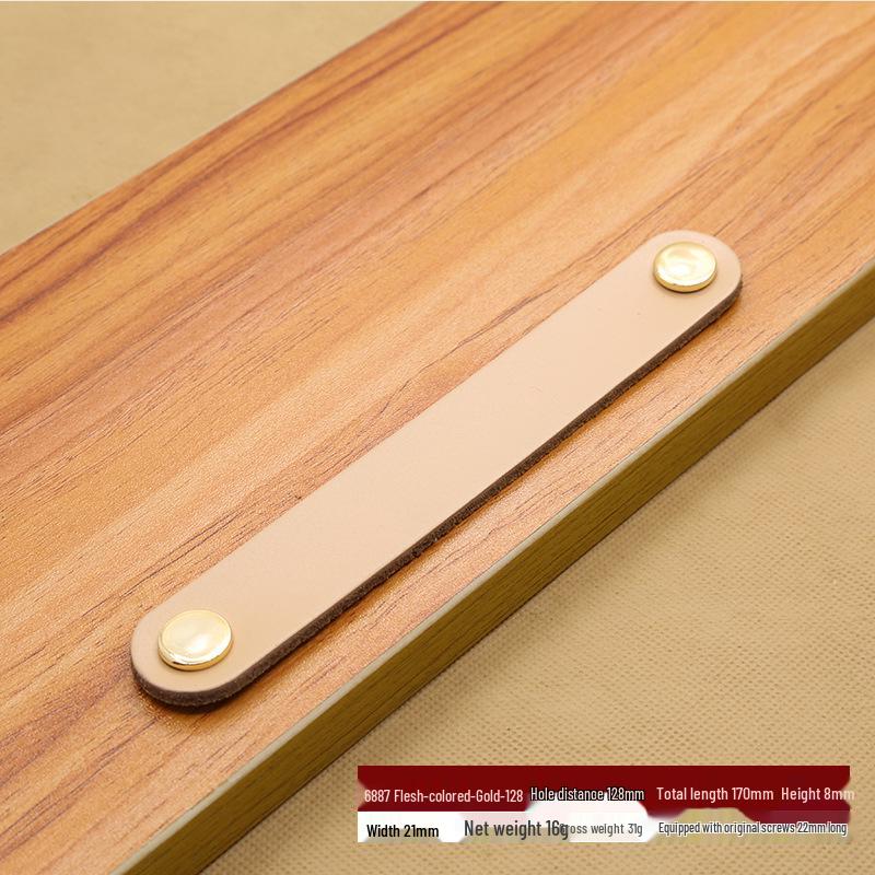 Brown-Black Leather Handle for Suitcases, Bags, Drawers, and Cabinets