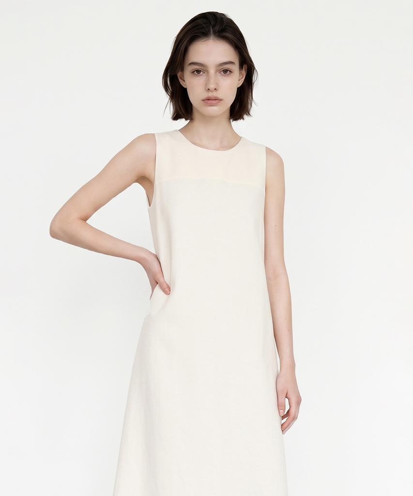 Lugkaeseuteu Irene Cotton Sleeveless Dress_Cream
