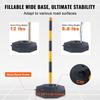 Adjustable Traffic Delineator Post Cones, 4 Pack, Traffic Safety Delineator Barrier with Fillable Base 8FT Chain, for Traffic Control Warning Parking