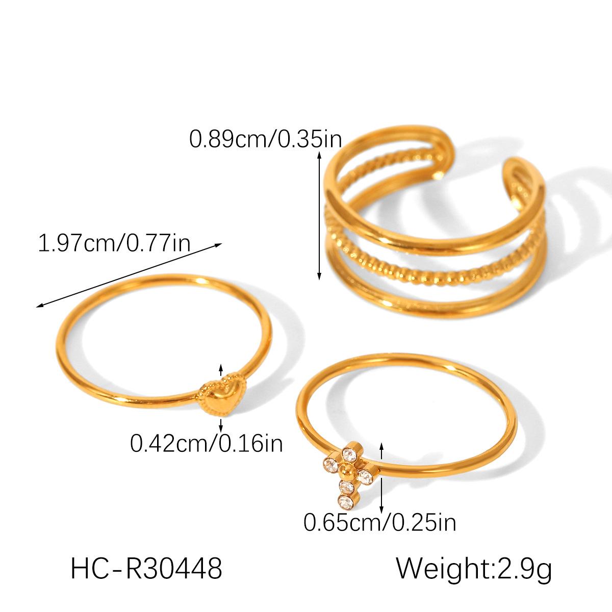 Stainless steel ring, premium light luxury band, multi-layer stacking titanium steel hand jewelry