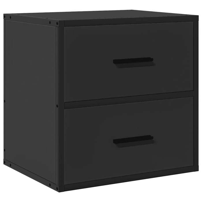 VidaXL Wall-mounted Bedside Table Black 40x31x39.5 Cm, Cabinet, Side Table, Bed Cabinet, Bedside Cabinet, Nightstand 848724