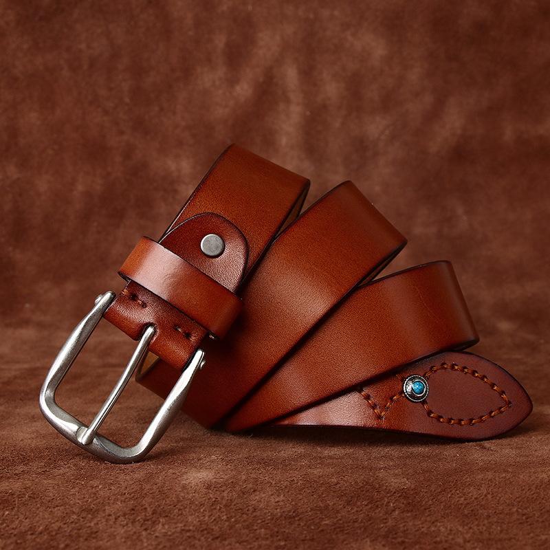 

Ремень мужской бисерный декоративный модный тренд из натуральной кожи крупного рогатого скота универсальный повседневный ремень для джинсов 125cm