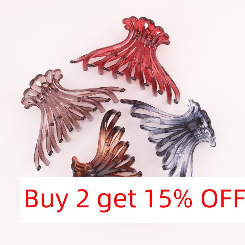 New Arrival Big Hair Claw Accessories Solid Clips for Hair Ponytail Holders Bathing Hairdress Good Quatliy Plastic Hairpins