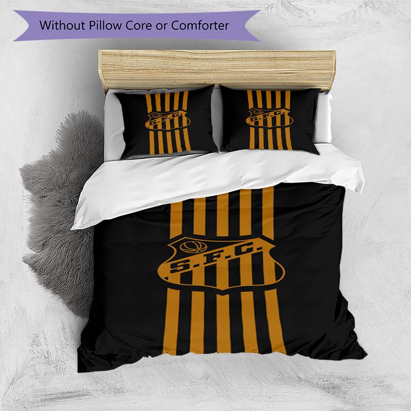Powerful Football Crest Design Printed Pattern Duvet Cover Set – includes 1 duvet cover and 2 matching pillowcases Bedroom decor Christmas gifts