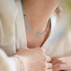 Natural Multicolor Turquoise Necklace for Women, Light Luxury Niche Aesthetic