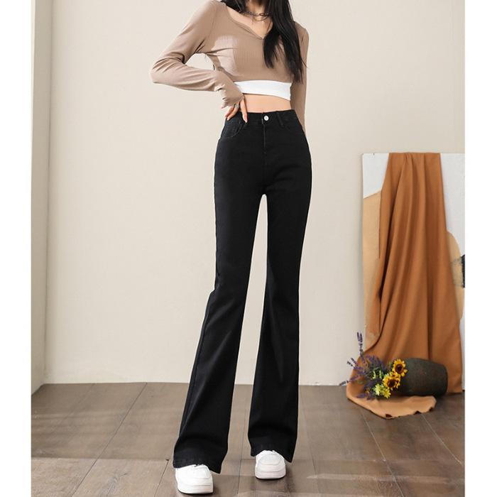 Womens Updated High-waisted Slim and Stylishable Versatile Flared Trousers for Women In Autumn and Winter
