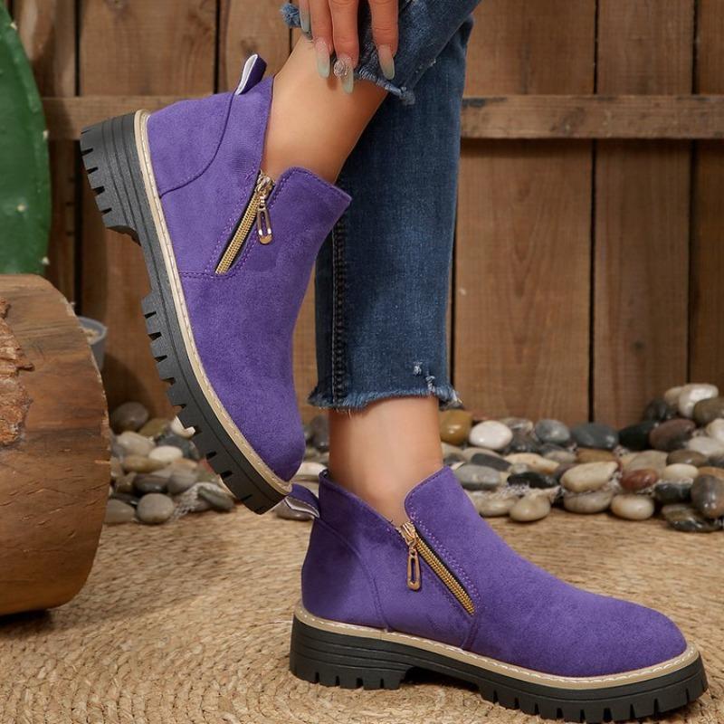 Best-selling Shoes: Thick-soled Women's Ankle Boots, New Round Toe Anti-slip Boots, Large Size